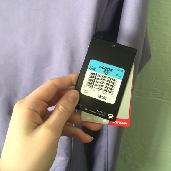 Lavender Nike zip Sweatshirt - Picture 4 of 6